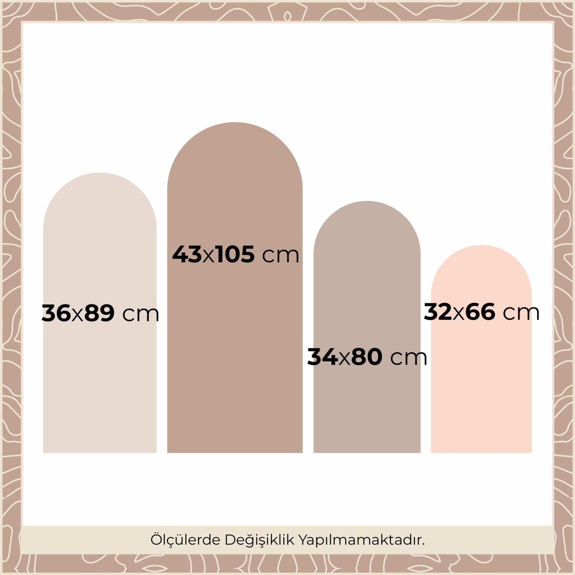 Renkli Arch Sticker Kahverengi