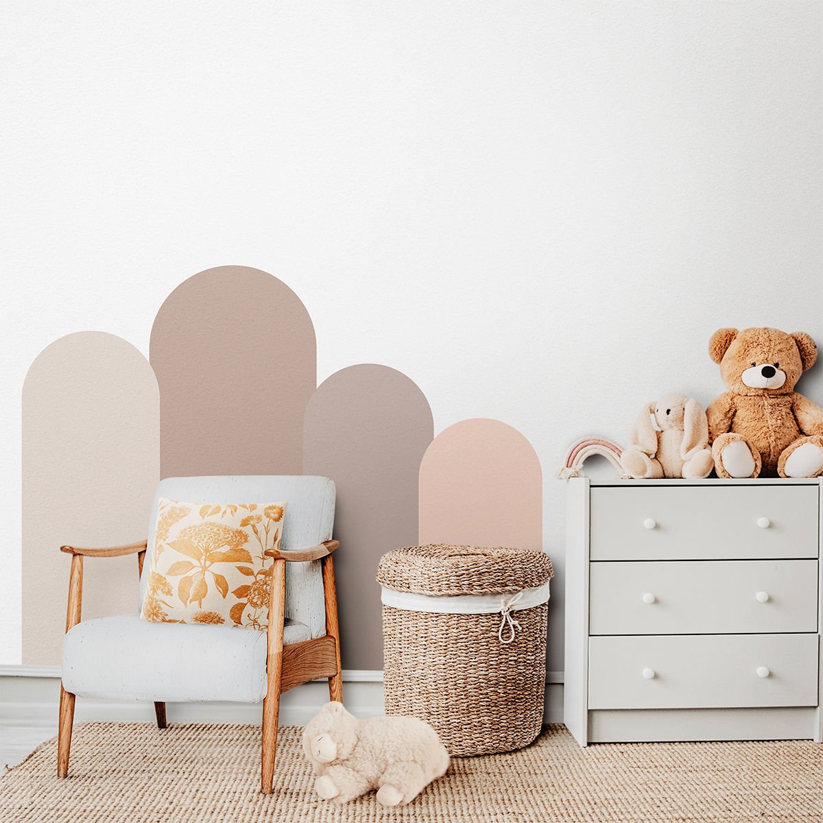 Renkli Arch Sticker Kahverengi