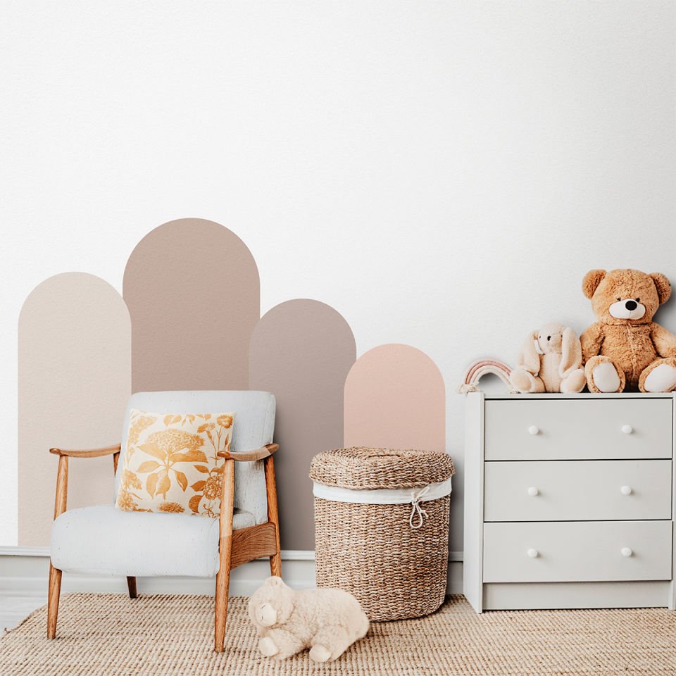 Renkli Arch Sticker Kahverengi