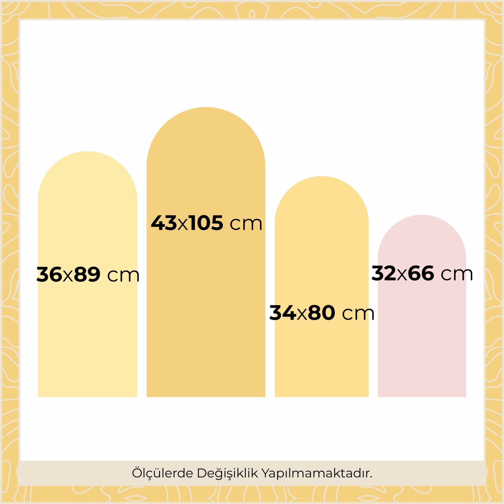 Renkli Arch Sticker Sarı