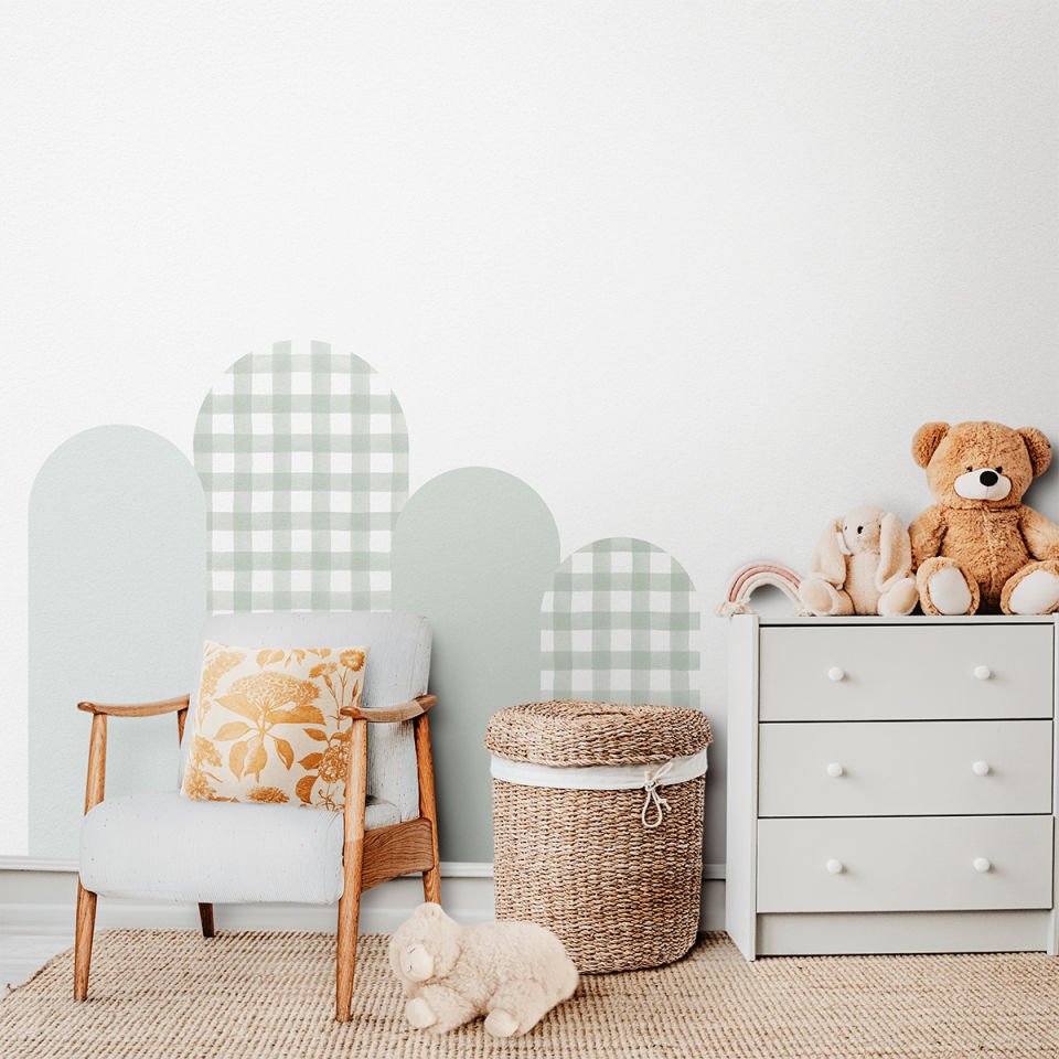 Kareli Arch Sticker Yeşil