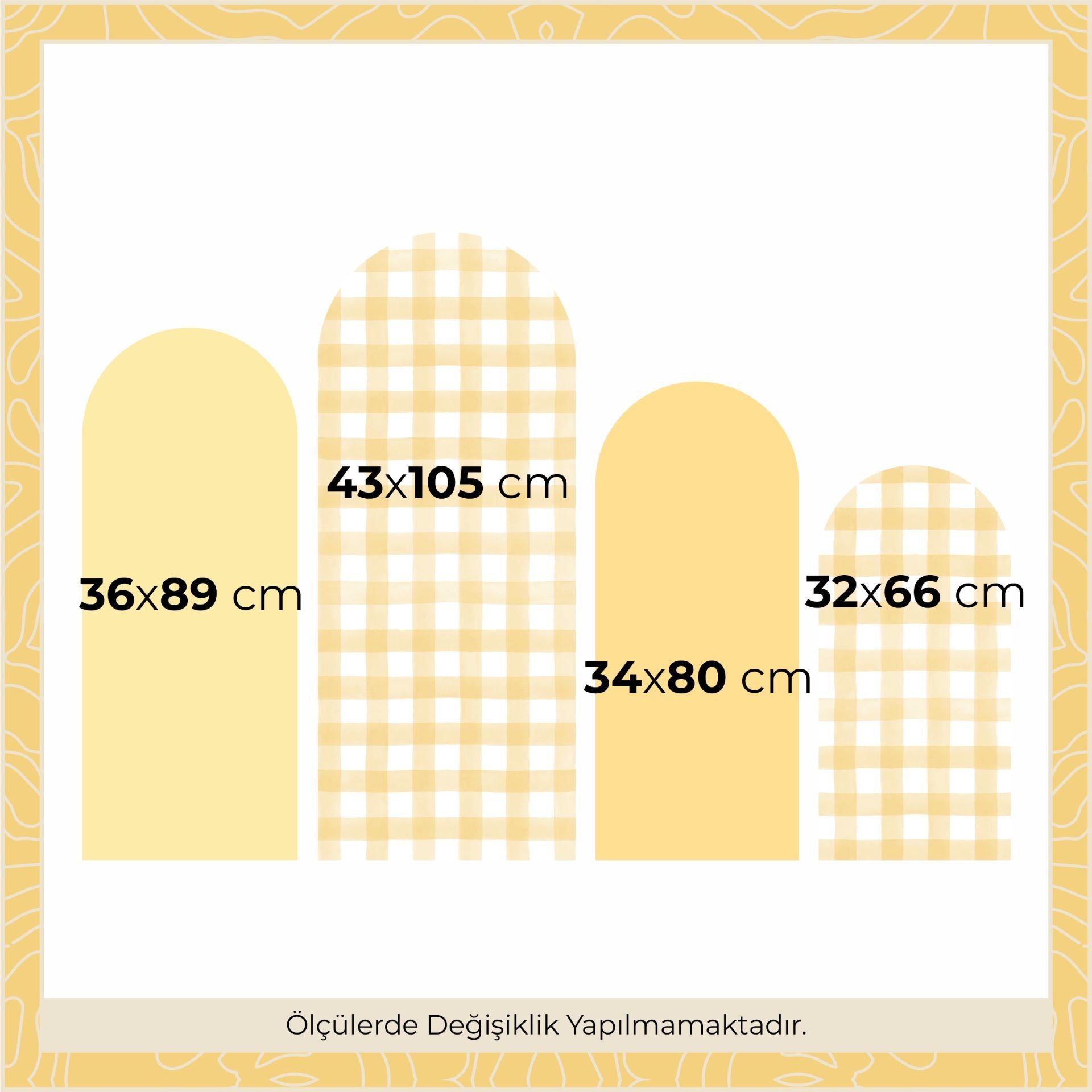 Kareli Arch Sticker Sarı