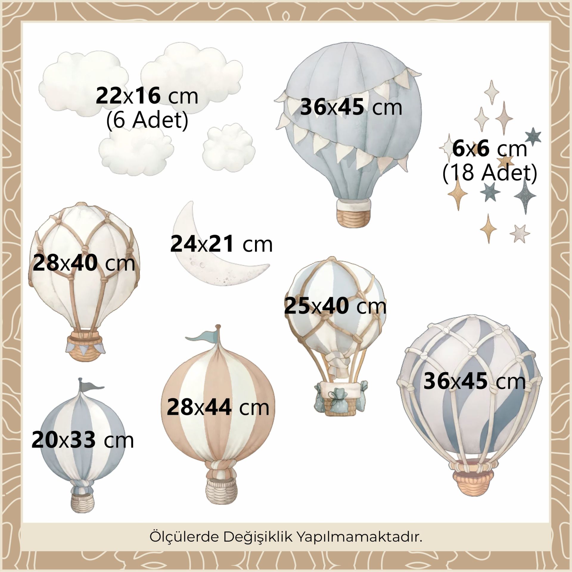 Mavi Balonlar Sticker