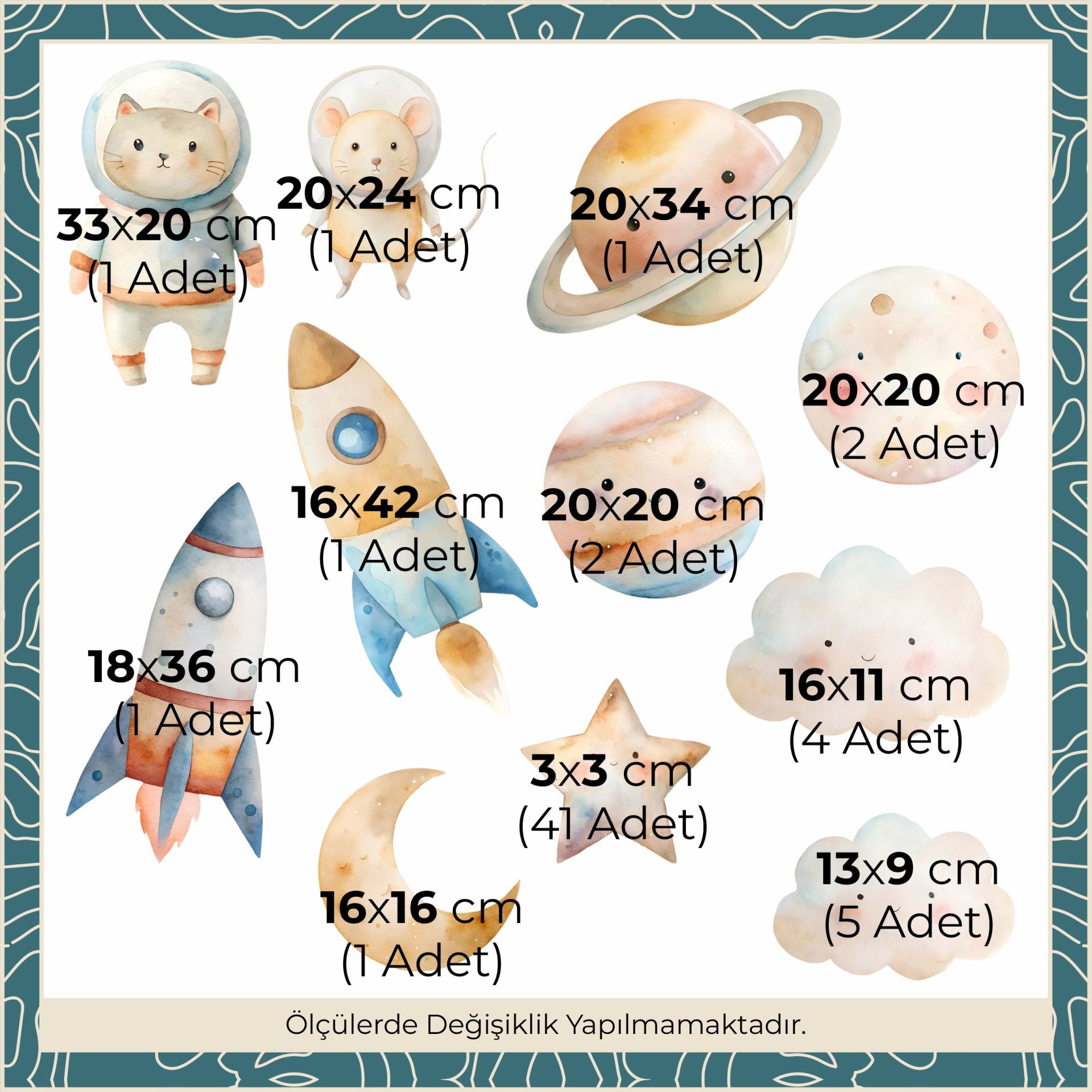 Astronot Kedi Sticker